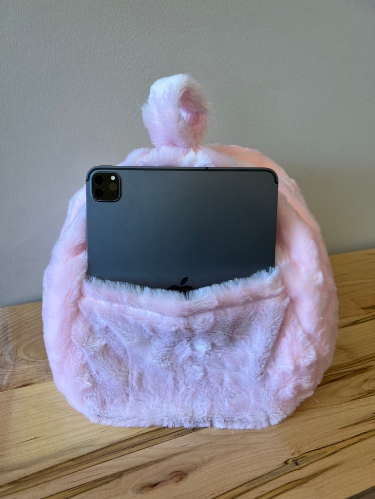 Pink Faux Fur Pouf