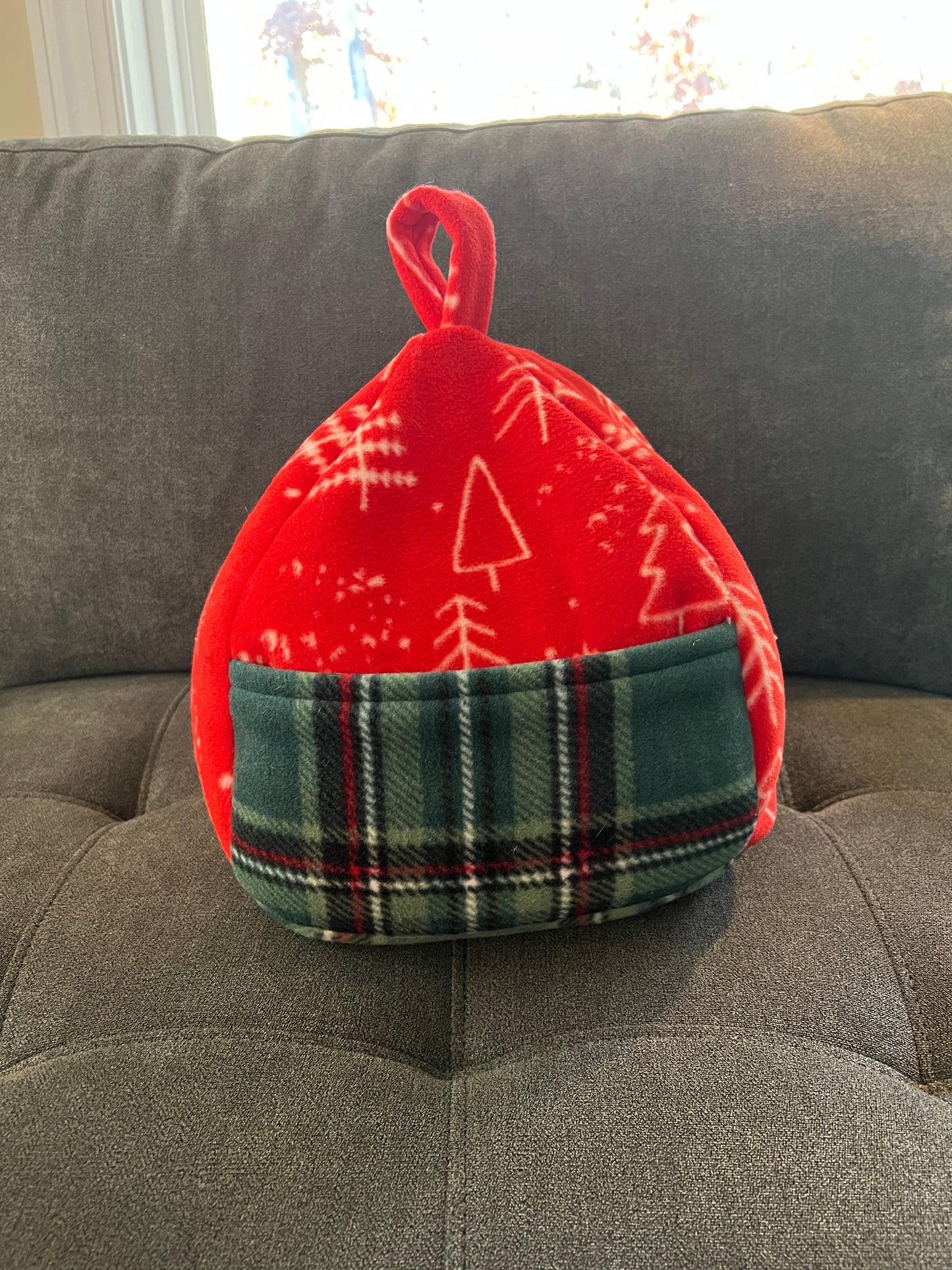 Christmas Holiday Fleece Pouf