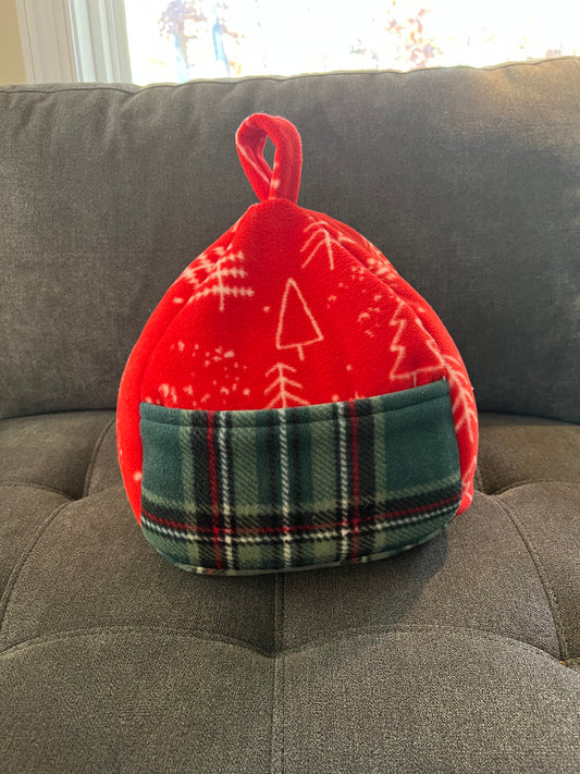 Christmas Holiday Fleece Pouf