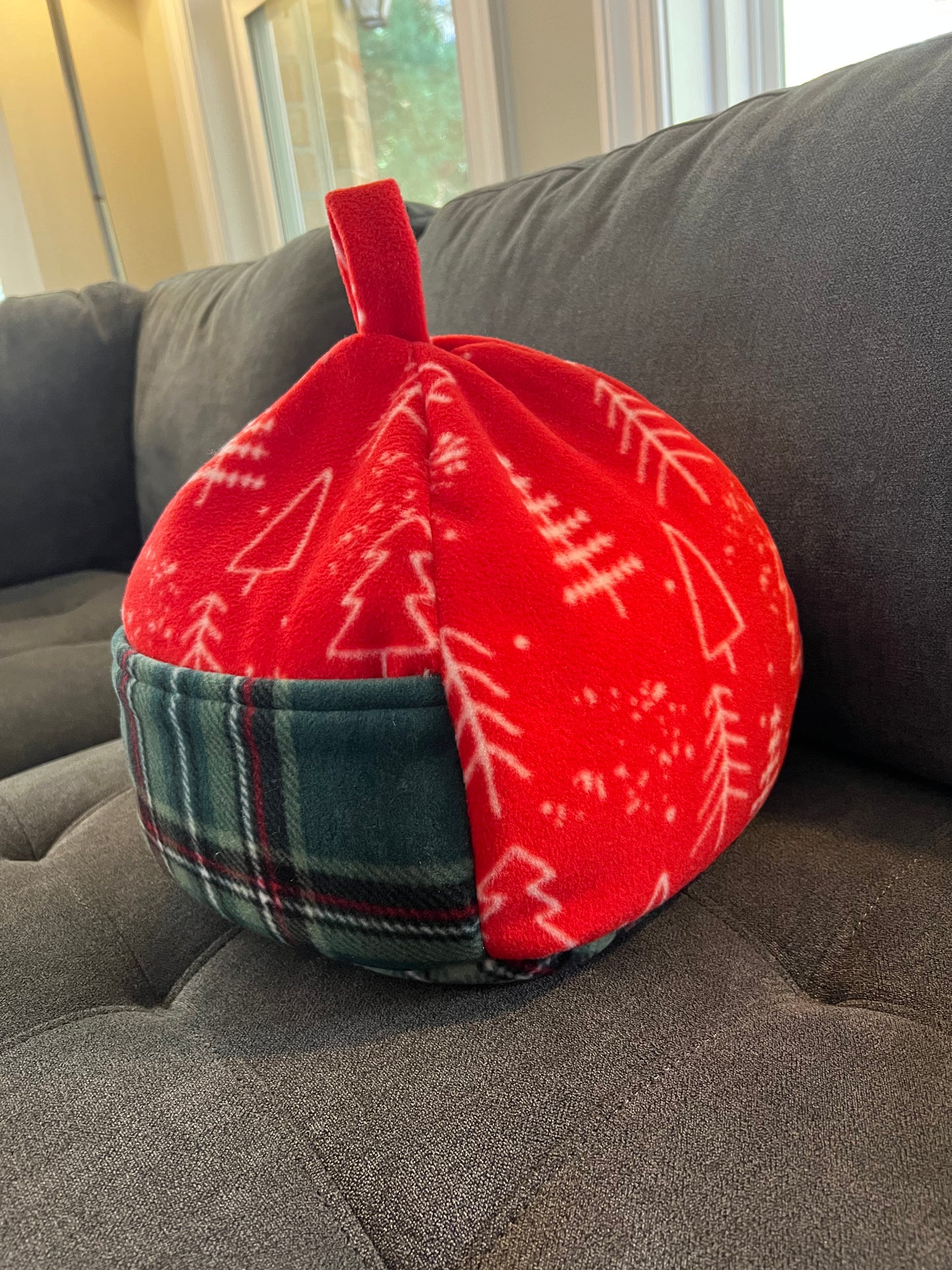 Christmas Holiday Fleece Pouf