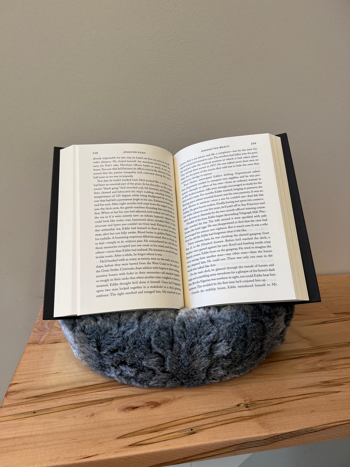 Silver Faux Fur Pouf